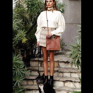 Beis The Crossbody in Cognac Croc